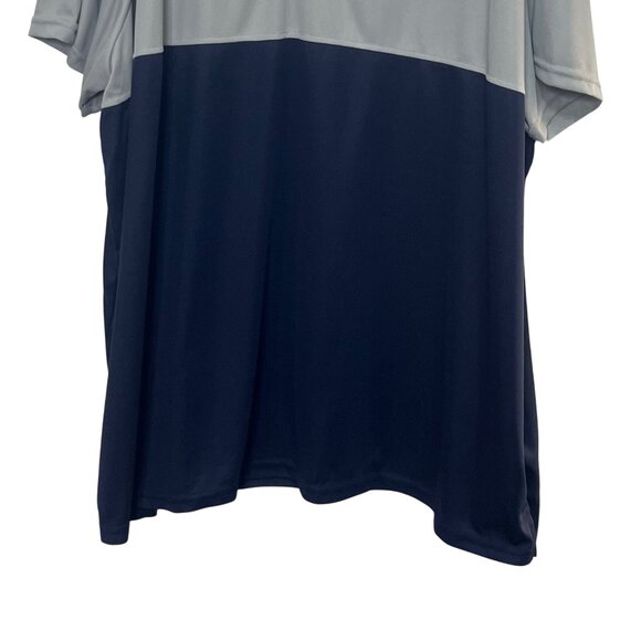 Real Essentials Polo Shirt Mens 5X Colorblock Gray Blue New Golf - Picture 4 of 5